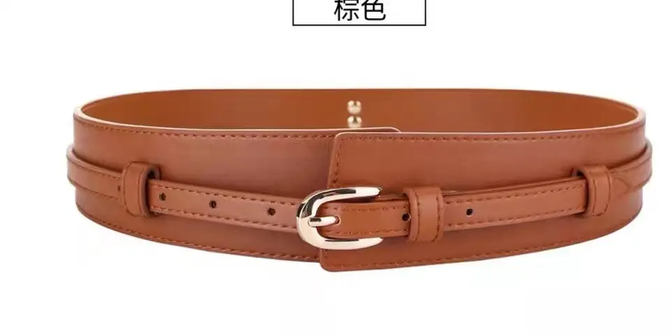 Brown Leather Waist Belt for Women