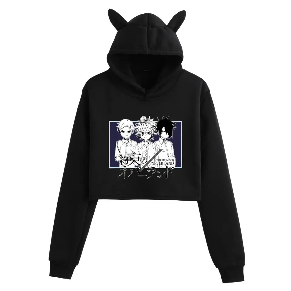 Pink Women's Hooded Sweatshirt with Cat Ears Print