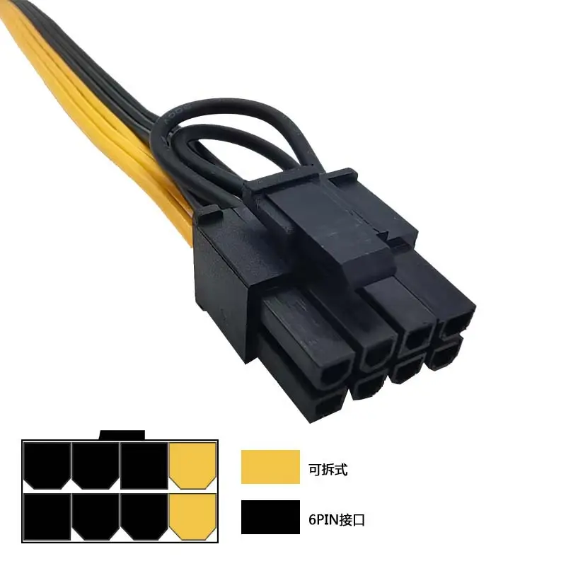 18AWG 6P to 8P Server Power Cable Multi-Region Compatible - Image 4