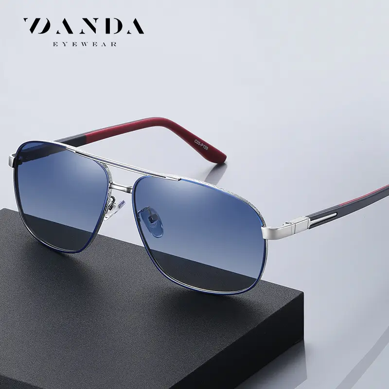 New Men Square Frame Metal Sunglasses 2021