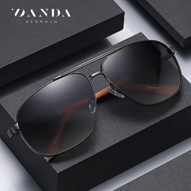 New Men Square Frame Metal Sunglasses 2021