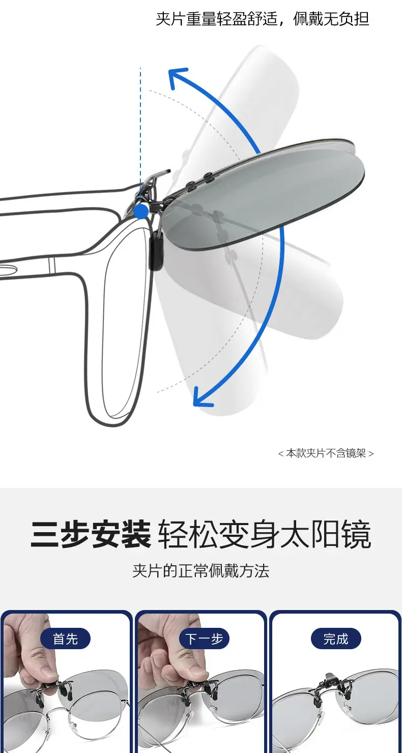 Clip Sunglasses Polarized Color Changing Day Night Driving — feature 16