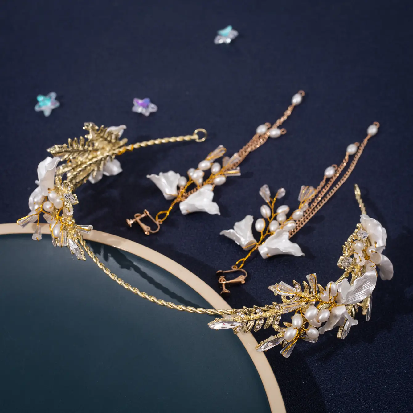 Tuan Ming Pearl Crown Headband Set for Women