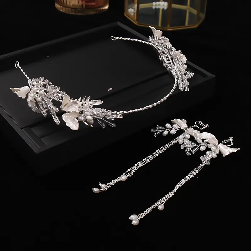 Tuan Ming Pearl Crown Headband Set for Women