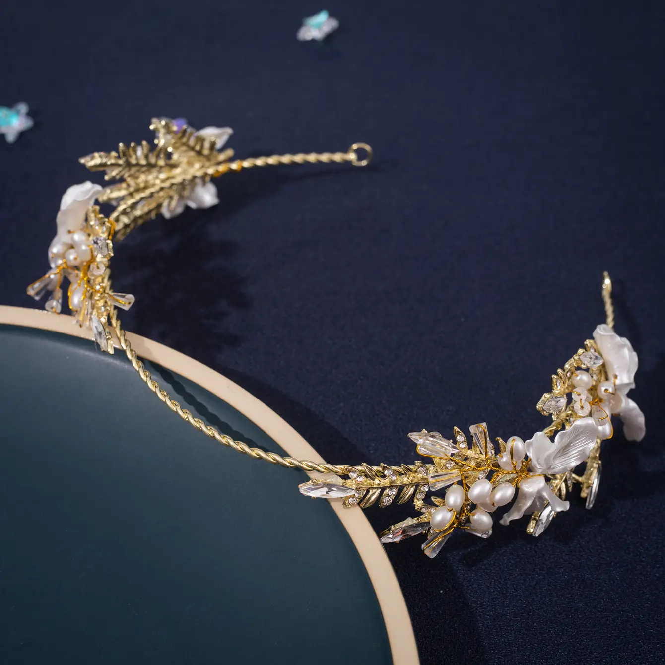 Tuan Ming Pearl Crown Headband Set for Women