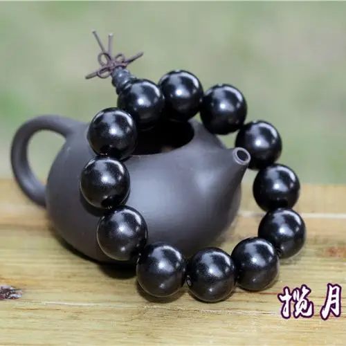 Small Leaf Red Sandalwood Buddha Beads Bracelet - Image 13