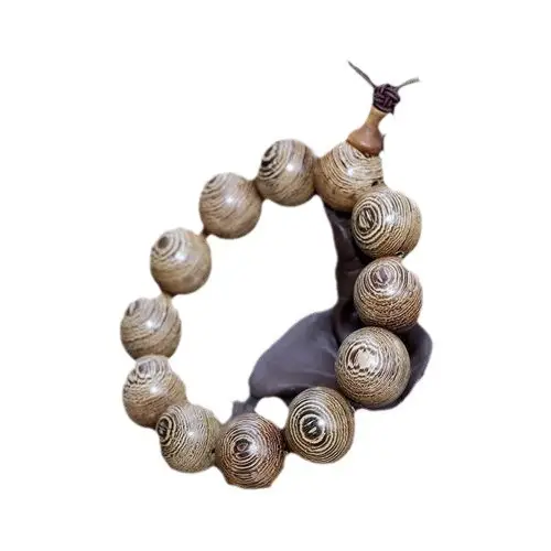 Small Leaf Red Sandalwood Buddha Beads Bracelet - Image 15