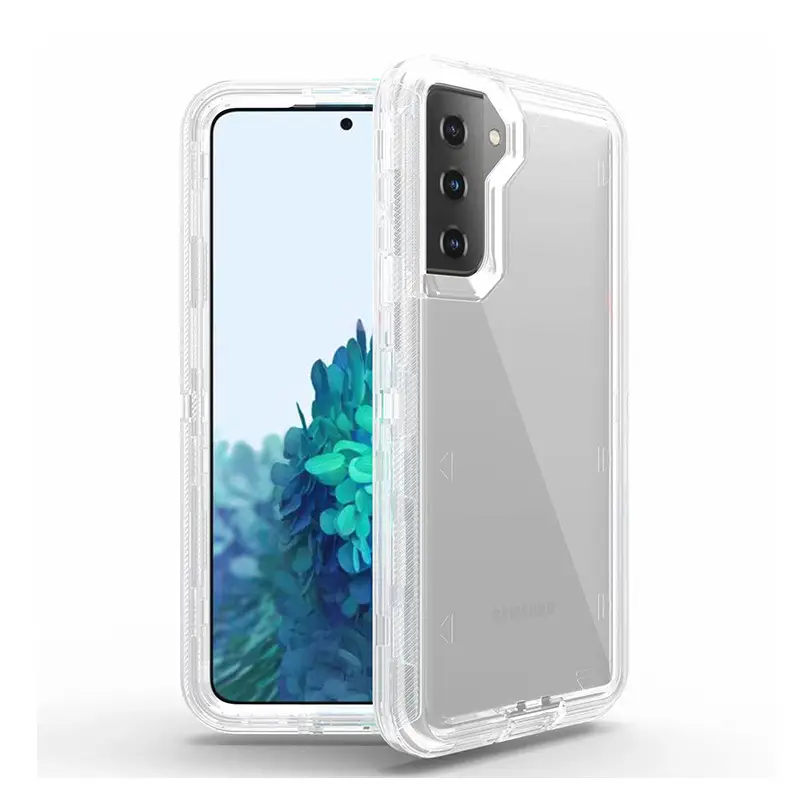 Transparent 3-In-1 Phone Case with Shock Absorption Bumper - Image 10