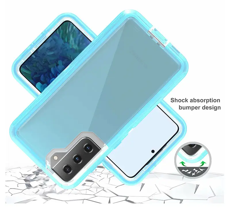 Transparent 3-In-1 Phone Case with Shock Absorption Bumper - Image 5