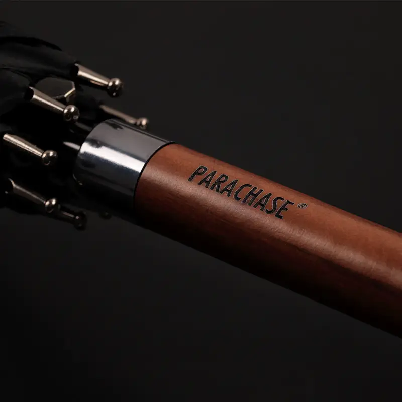 Japanese Style Wooden Handle Umbrella with Automatic Raincoat - Image 6