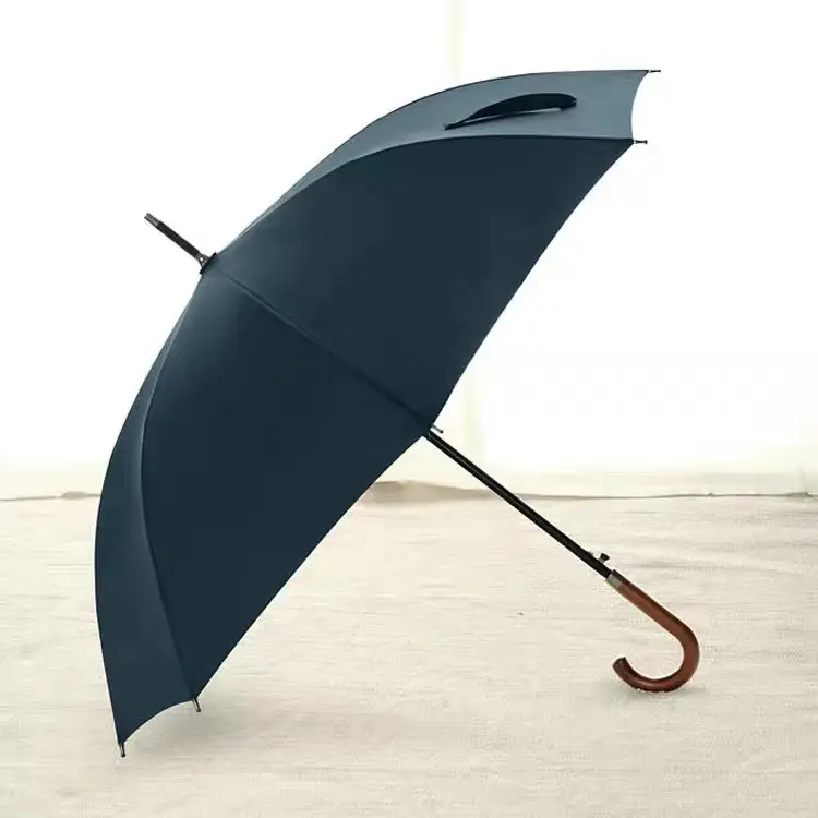 Japanese Style Wooden Handle Umbrella with Automatic Raincoat - Image 8