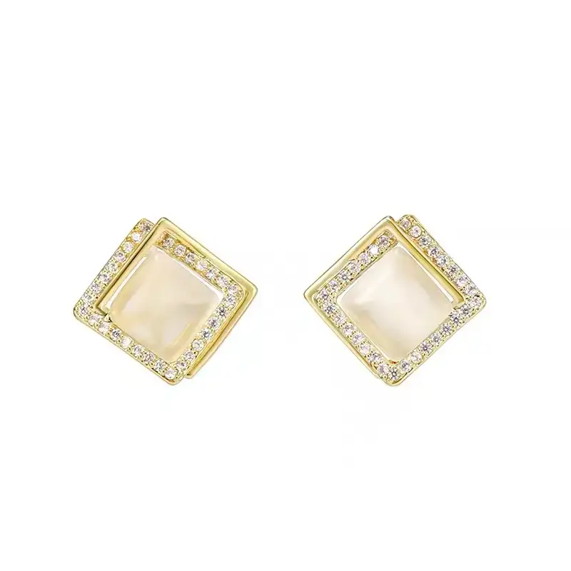 Blue Crystal Earrings Silver 925 Gold Plated 2021 Trendy - Image 8