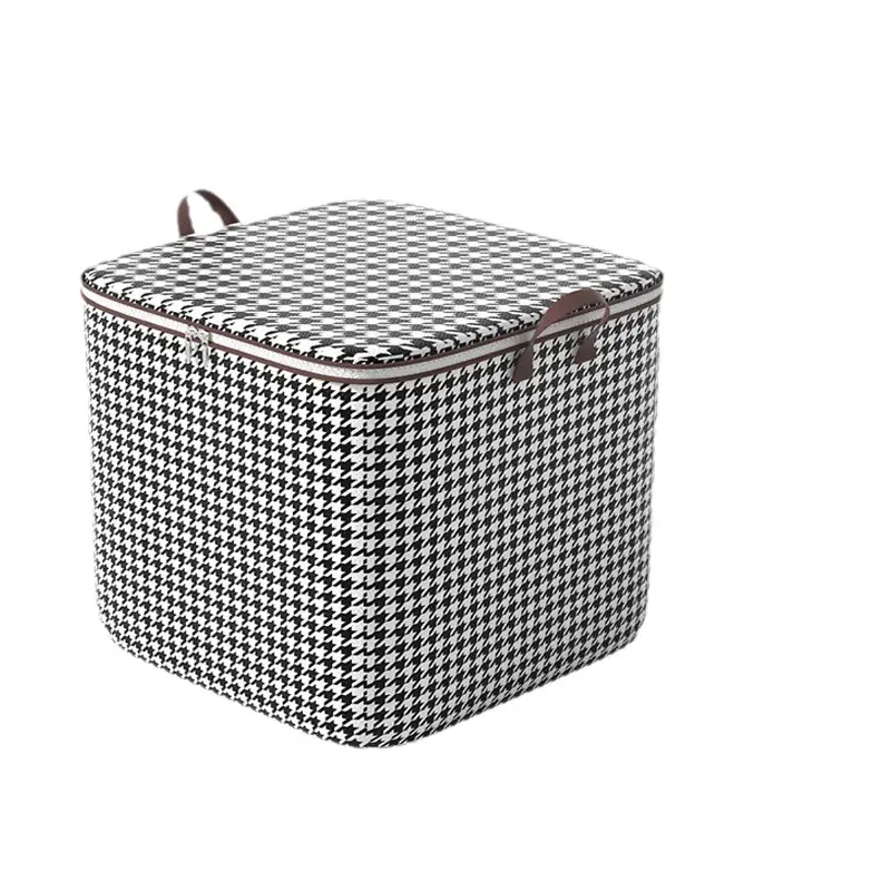 Houndstooth Storage Box Large Household Moving Storage Bag - Image 13