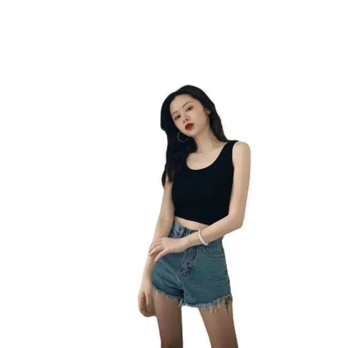 Women Sleeveless Camisole Crop Top Black 2025 - Image 8