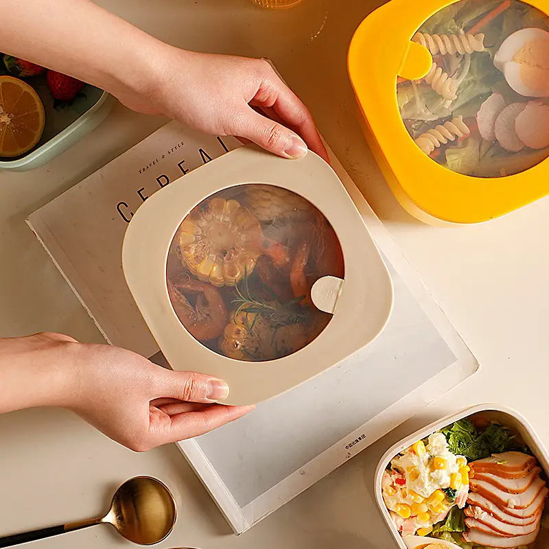 Colorful Bento Lunch Box Set for Office Workers