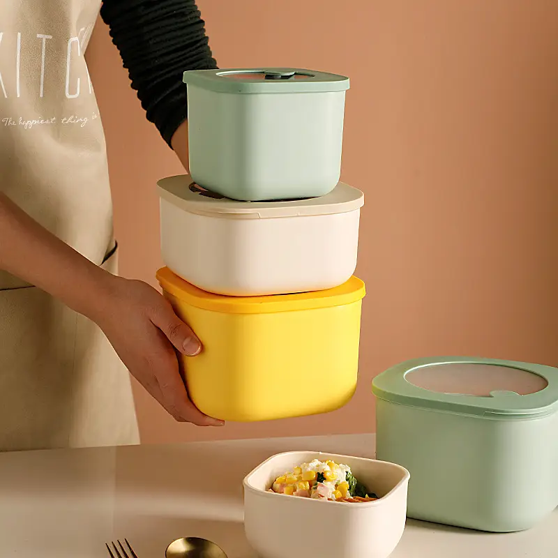 Colorful Bento Lunch Box Set for Office Workers
