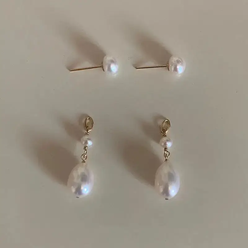 Natural Pearl Earrings Women's Fashion Long S925 Silver - Image 4