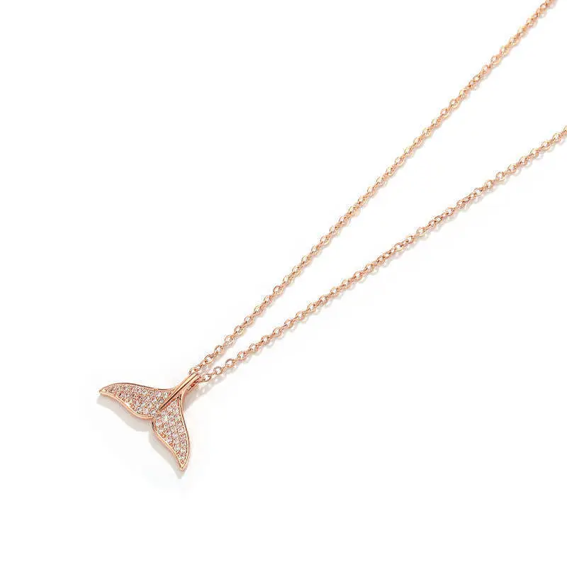 Gold Mermaid Tail Necklace for Women