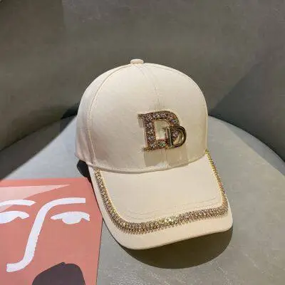 Black Diamond Cap with Gold Embroidery for Women