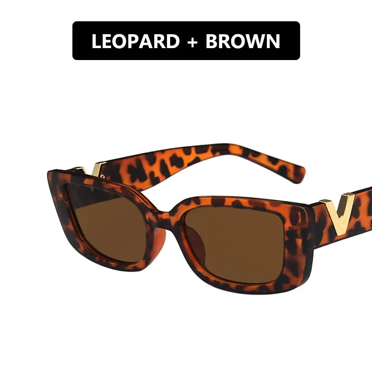 Rice Flour Gradient Brown Square Sunglasses for Women