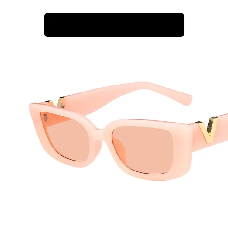 Rice Flour Gradient Brown Square Sunglasses for Women - Image 4
