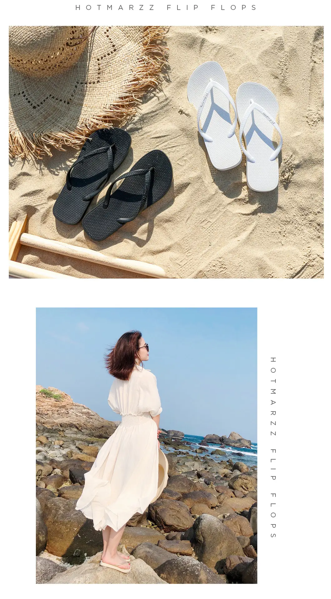 Hotmarzz/Heima Cross-Border Flip-Flops for Outdoor Wear, Couple's Solid Color Flip-Flops, Women's Summer Thong Sandals, Non-Slip — feature 3