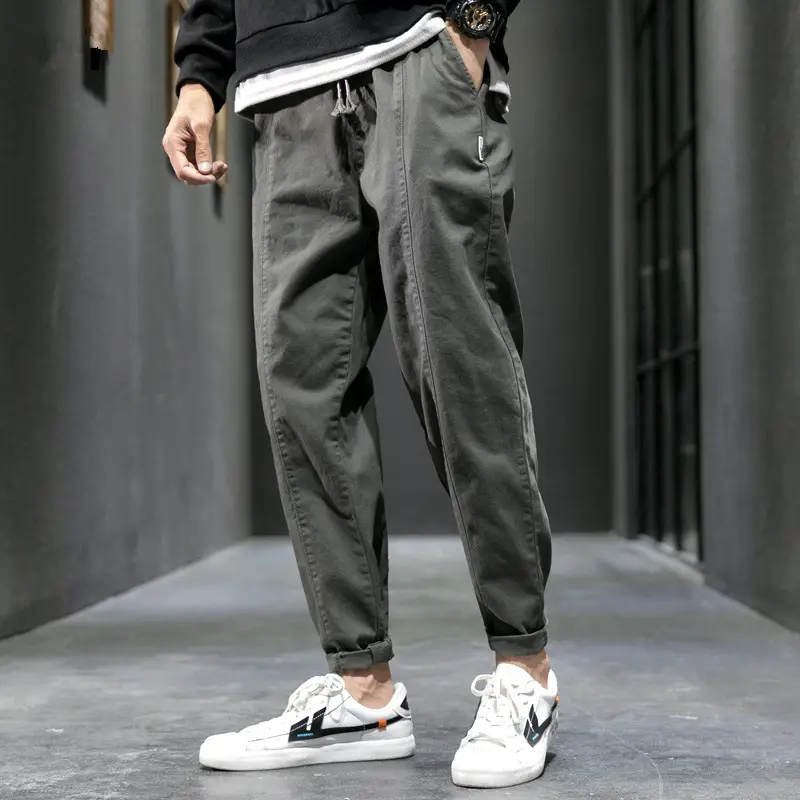 Men's Black Straight-leg Cotton Jeans Leg-toe Pants - Image 3
