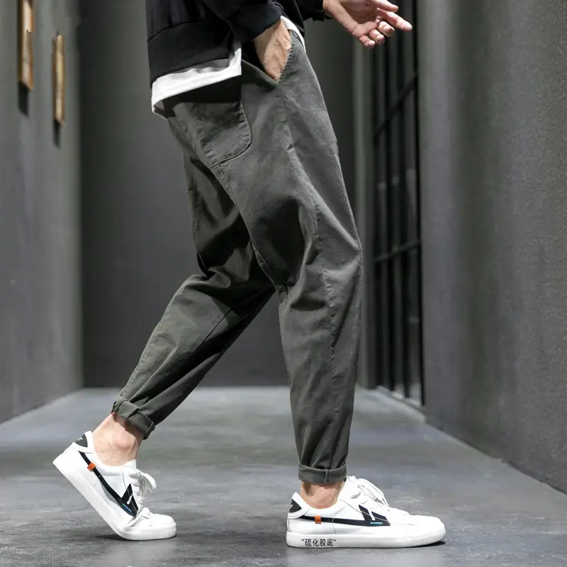 Men's Black Straight-leg Cotton Jeans Leg-toe Pants - Image 5