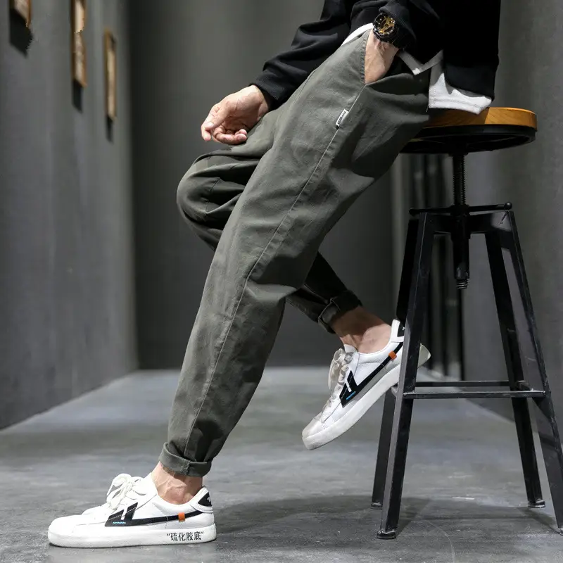 Men's Black Straight-leg Cotton Jeans Leg-toe Pants - Image 6