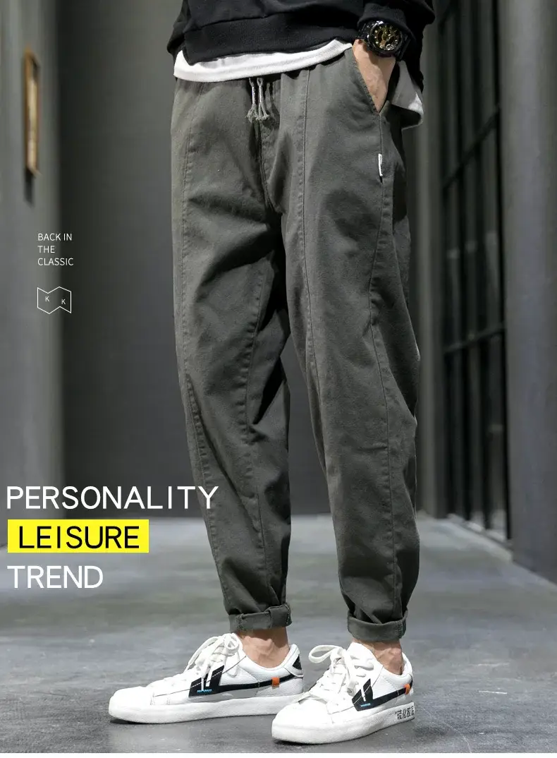 Men's Black Straight-leg Cotton Jeans Leg-toe Pants — feature 4