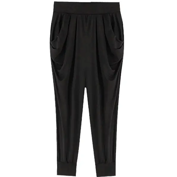 Plus Size Cropped Pants Fat Girl Slimming Harem Pants - Image 5