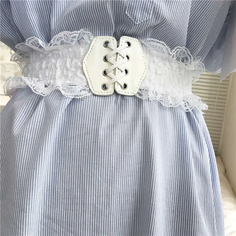 Women's Lace Waist Belt Slimming Belt with Skirt - Image 4