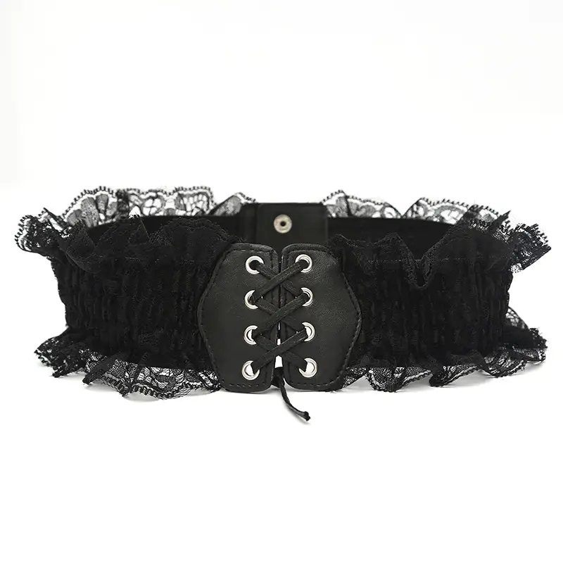 Women's Lace Waist Belt Slimming Belt with Skirt - Image 1