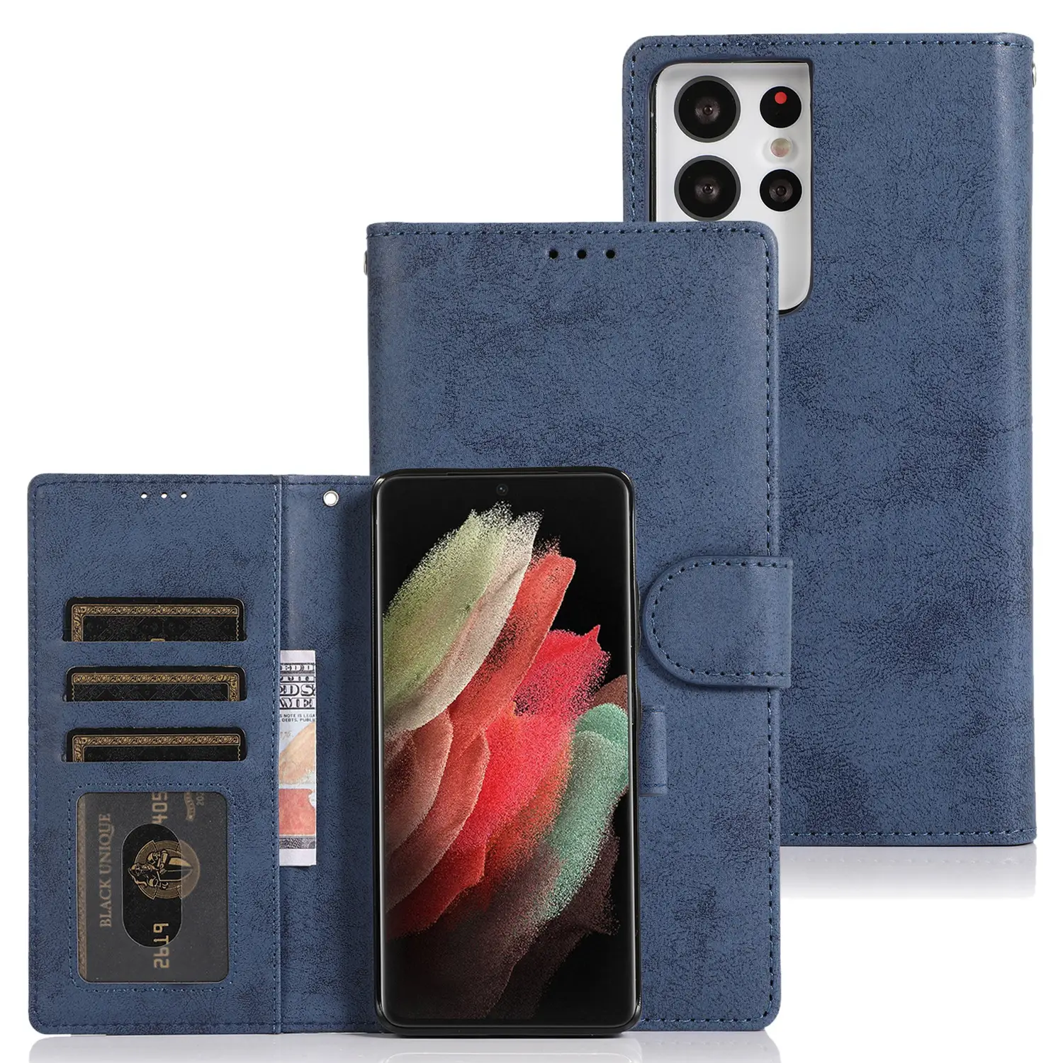 S21 Ultra Retro Frosted Phone Case with Detachable Cover - Image 5