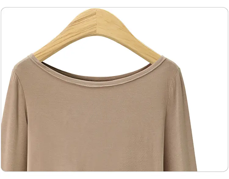 Plus Size Maroon Long Sleeve T-Shirt Large — feature 12