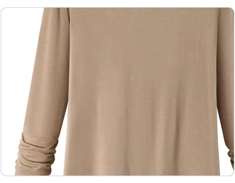 Plus Size Maroon Long Sleeve T-Shirt Large — feature 13