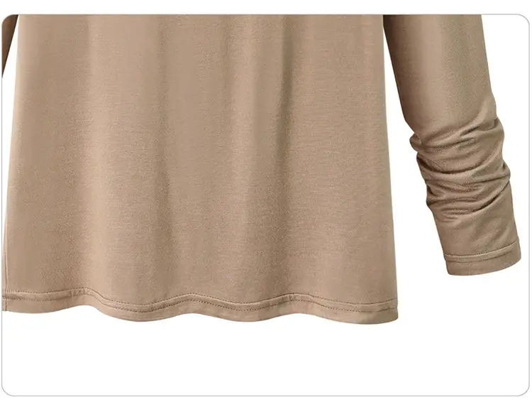 Plus Size Maroon Long Sleeve T-Shirt Large — feature 14