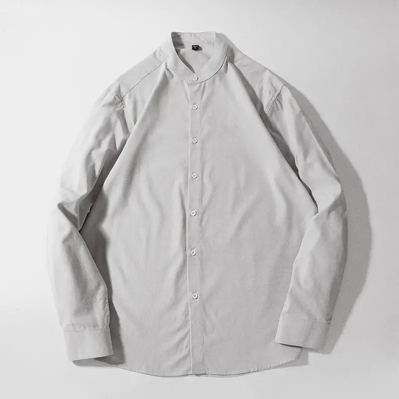 Dongyu Men Cotton Long Sleeve Shirt Blue White Pink Teal - Image 6