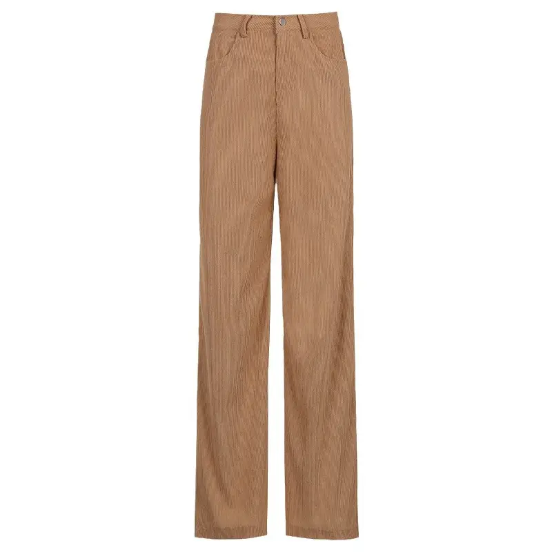Wide Leg Green Casual Pants for Women Plus Size - Image 6