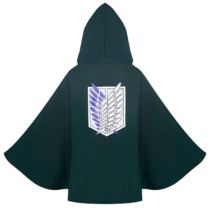 Titan Cloak Green Hooded Costume Survey Corps Gold Key Design - Image 5