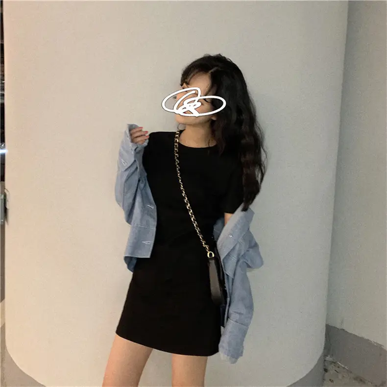 2025 Summer Women's Purple Slim Fit T-Shirt Dress — feature 18