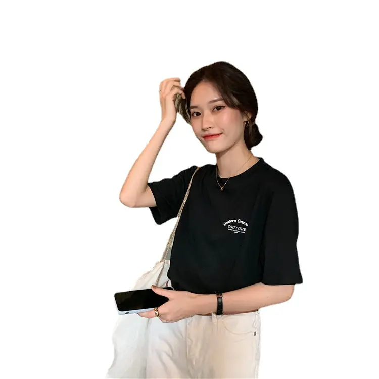 Women Modern Garcoose Letter Print T-Shirt White 2025 - Image 6