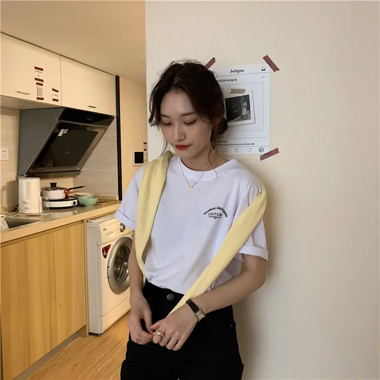Women Modern Garcoose Letter Print T-Shirt White 2025 — feature 15