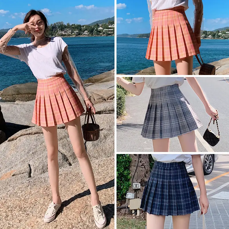 Plaid Pleated Skirt Female Summer 2025 Large - Image 13