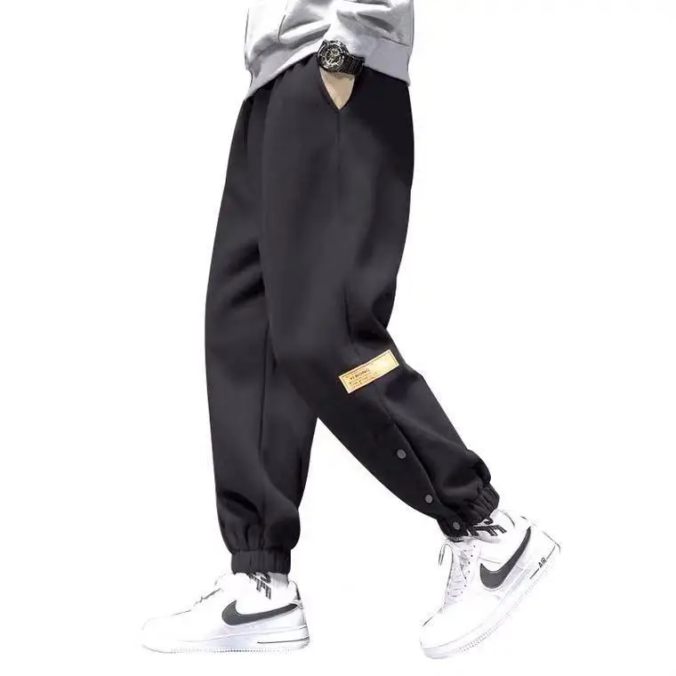 Men's Gray Drawstring Ankle Sweatpants Spring Autumn Loose Casual Pants - Image 5