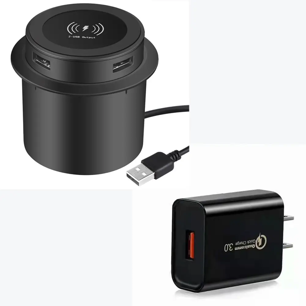 3-in-1 Embedded Wireless Charger for Office & Bed - Image 2