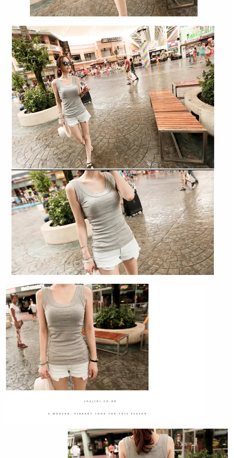 Black Cotton Sports Camisole Women's Sleeveless Top — feature 14
