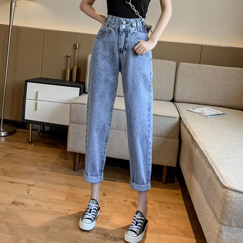 2025 Women's High Waist Slimming Jeans Wide Leg Harlan Radish - Image 4