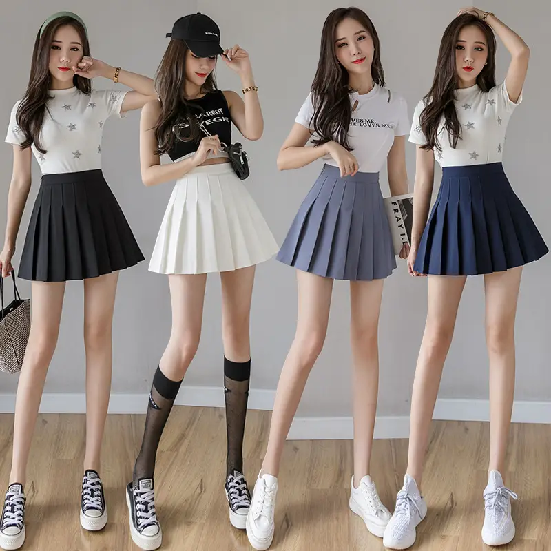 Korean Style Anti-Wrinkle Pleated Skirt Women