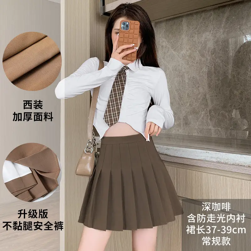 Korean Style Anti-Wrinkle Pleated Skirt Women